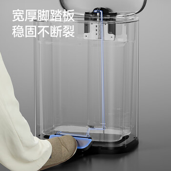 五月花脚踏不锈钢垃圾桶12L大容量酒店宿舍家用客厅厨房大容量内外双桶