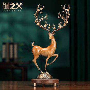 铜工艺品摆件-鹿- 京东