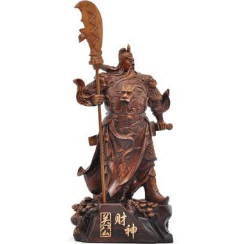 武财神关公摆件招财关羽关二爷神像居家客厅企业公司店铺佛像供奉 黑檀木色 财神关公【图片 价格 品牌 报价】-京东