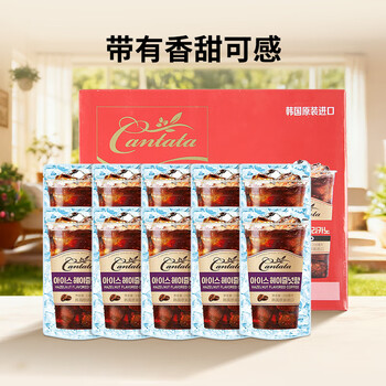 乐天康塔塔韩国进口 甜美式咖啡（无糖） 230ml*10袋/盒  美式咖啡 