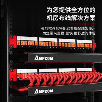 安普康(AMPCOM)网络面板模块 6个六类锁扣免打 非屏蔽CAT6类网线插座 千兆RJ45水晶头镀金UTP信息网口 AMC668OR 安普康(AMPCOM)网络面板模块 6个六类锁扣免打 非屏蔽CAT6类网线插座 千兆RJ45水晶头镀金UTP信息网口 AMC668OR