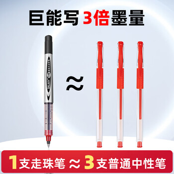 白雪(snowhite)【热门商品】PVR-155直液式走珠笔中性笔红笔子弹型学生教师批改办公签字笔0.5mm红色12支/盒 白雪(snowhite)【热门商品】PVR-155直液式走珠笔中性笔红笔子弹型学生教师批改办公签字笔0.5mm红色12支/盒