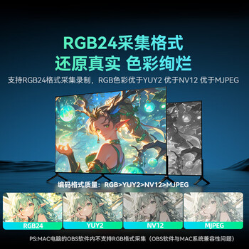 阿卡西斯采集卡4K60Hz高清视频DP采集卡直播多机位专用导播台切换HDMI/DP/Type-C适配手机相机录制VC-008