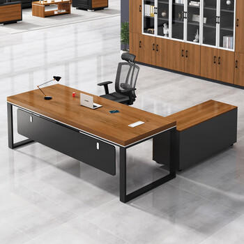 圣黎简约现代单人老板桌大班台主管经理办公桌椅组合1.8*0.8米单桌