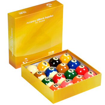 准度金奖台球子英式斯诺克国标台球子水晶球台球桌配件用品8A黑金刚