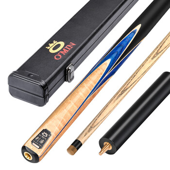 奥秘新代刺客台球杆中头斯诺克黑8英式中式黑八桌球杆16彩11.5mm