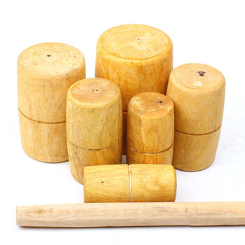 海斯迪克 木榔头 木工锤大木槌 手工锤木柄大木锤 中号加大 2个装