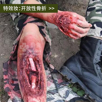 勤良伤情呈现模拟器材高级版卫勤战救模拟训练模块54种模块组件硅胶伤情贴片 伤情模块化妆套盒QL/C054