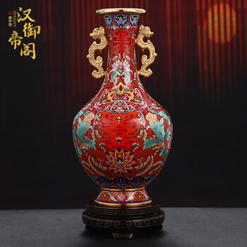 珐琅双耳瓶图片- 京东