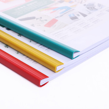 三木（SUNWOOD）A4/6mm抽杆报告夹/文件夹 10个装 蓝色 Q310