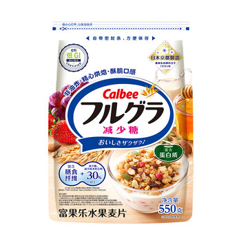 卡乐比(Calbee)低gi燕麦片 冷泡减糖水果麦片550g 非油炸 营养早餐代餐零食 卡乐比(Calbee)低gi燕麦片 冷泡减糖水果麦片550g 非油炸 营养早餐代餐零食