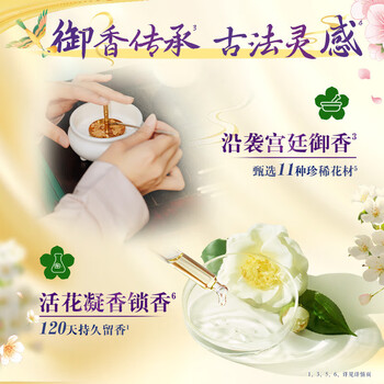 金纺留香珠【特惠装】桃汁夭夭180g天然植萃+柔顺剂400g*4袋 包装随机