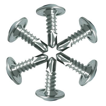 大和  大扁头钻尾自攻螺丝十字圆头带垫螺钉蓝锌自钻燕尾丝华司大扁头燕尾丝 4.8*19（50个）