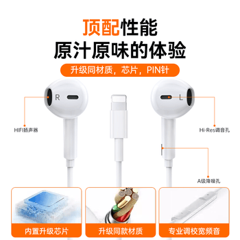 WITGOER【2026新款丨品牌直营】有线耳机lightning接口适用苹果13/14/12/11/iphone/promax平板ipad游戏