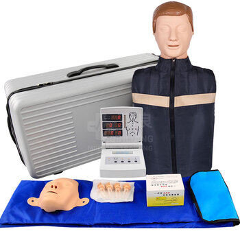 勤良QL/CPR290智能心肺复苏训练模拟人半身箱装CPR人工呼吸急救培训教学模型 气道开放胸外按压 心肺复苏训练假人