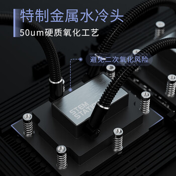 abee STEM360-4844II双路专用水冷散热器 AMD EPYC SP3 7002&7003系列 LGA4844 双路CPU均温设计