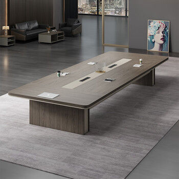 森菲亚会议桌长方形板式大型会议室培训桌椅组合工作台5.6*1.5米单桌 森菲亚会议桌长方形板式大型会议室培训桌椅组合工作台5.6*1.5米单桌