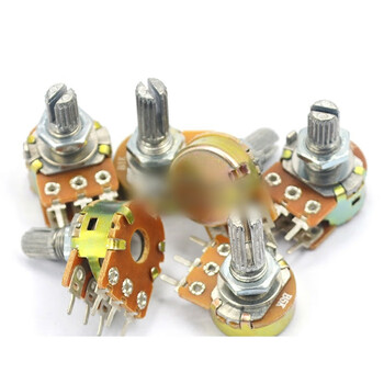 佰达特 单联双联电位器WH148 2K5K10K20K50K100K500K柄长15/20MM 单联 B1K 3脚 柄长15MM (60个) 佰达特 单联双联电位器WH148 2K5K10K20K50K100K500K柄长15/20MM 单联 B1K 3脚 柄长15MM (60个)