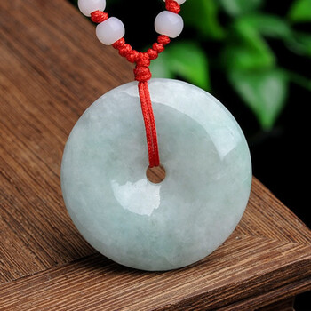 爱相伴a货翡翠平安扣玉扣 翡翠吊坠玉佩保平安吊坠玉坠项链男女配饰