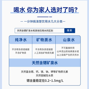 椰树 长寿泉 国宝 饮用 天然弱碱性含锶矿泉水328ml*24瓶整箱火箭瓶