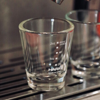 HARIO 原装进口耐热玻璃意式浓缩咖啡杯带刻度盎司杯标准量杯2只装 HARIO 原装进口耐热玻璃意式浓缩咖啡杯带刻度盎司杯标准量杯2只装