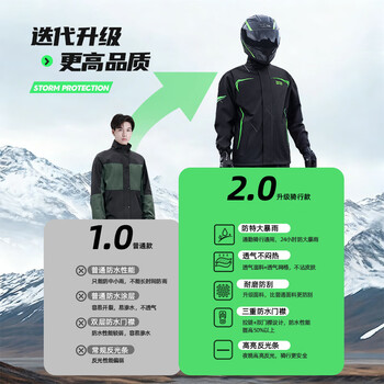 备美摩托车骑行雨衣套装男款成人分体式电动车全身防暴雨外卖骑手专用