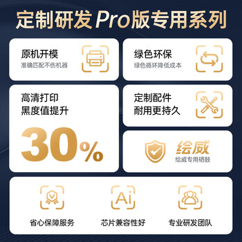 绘威1020 plus硒鼓适用惠普1020 plus硒鼓HP LaserJet 1020 plus硒鼓打印机专用硒鼓 墨粉盒 墨盒加大容量畅印版