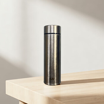 5H内外纯钛杯保温杯茶水分离大容量便携杯焖茶杯男女士450ml雪花银