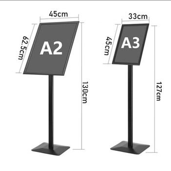 斯图（sitoo）广告展示架水牌立式落地a4指示牌斜面展架不锈钢立牌海报框商场宣传会议导向牌加重可旋转