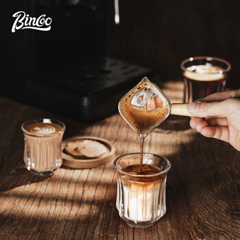Bincoo手冲咖啡玻璃品鉴杯复古dirty咖啡杯澳白杯意式浓缩杯子