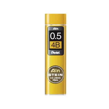 派通（Pentel ）0.5mm自动铅笔芯 不易折断活动铅芯替芯学生考试用 C275 4B/单管（共40根）