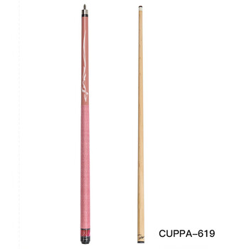 CUPPa粉619台球杆大头黑8球杆中式八球黑八九球杆中头桌球杆追分12.75