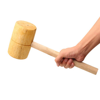 海斯迪克 木榔头 木工锤大木槌 手工锤木柄大木锤 中号加大 2个装