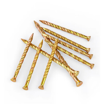 永利尚  麻花钉防松螺纹钉龙骨钉木工钉子铁钉全规格地板钉 80（1斤装约85颗）