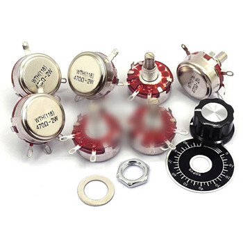 佰达特 WTH118-1A 2W单圈碳膜电位器变频器电焊机1K/2K/24K/10K/100K/47K 22K 单圈碳膜电位器（8个）