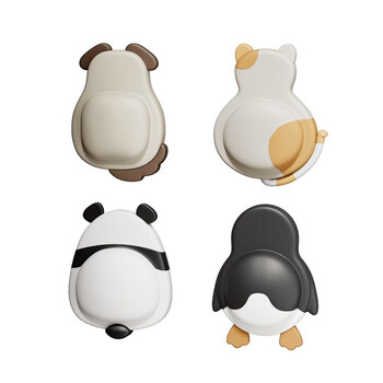 佳立方卡通萌宠软胶防撞垫窗户门后门把手防撞贴缓冲家用装饰可爱静音垫