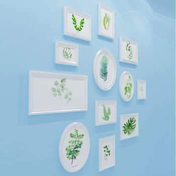 画趣照片墙装饰创意客厅相框挂墙卧室餐厅玄关相片相册组合套装 白色