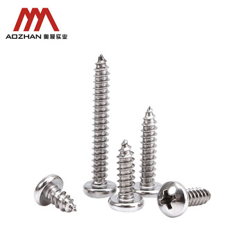 奥展实业（AOZHAN）304不锈钢GB845盘头十字槽自攻螺钉 M6.3 *22  10颗/包