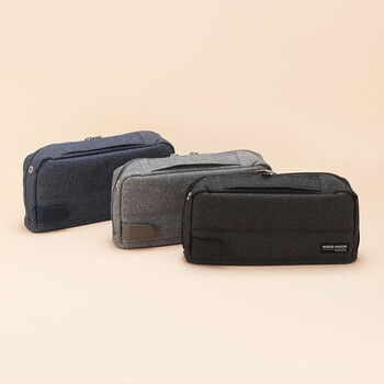 国誉（KOKUYO）HACO HACO学生多功能文具高颜值笔袋初中高中大容量铅笔袋分区多层收纳盒 深蓝1个装 WSG-PC143NDB