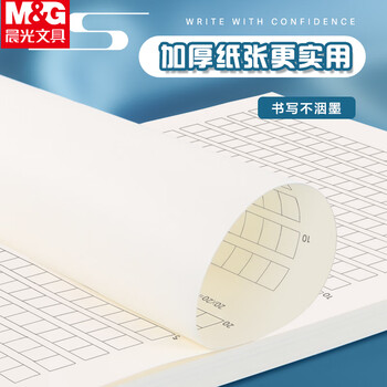 晨光（M&G）20本16K400格作文纸学生用草稿纸稿纸信纸信笺本考研白纸加厚米黄护眼草稿本19页/本APYKGV63