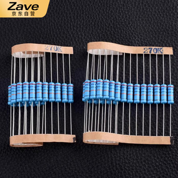 ZAVE 2W金属膜电阻器1% 2K2W（20只）