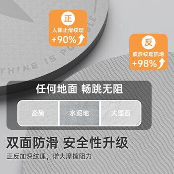 李宁跳绳减震垫子加厚tpe隔音瑜伽室内跳操圆形防滑静运动健身地垫