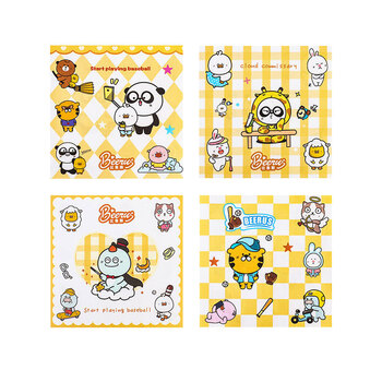 递乐手工折纸彩色千纸鹤折纸材料学生益智趣味剪纸彩纸儿童两本装100张+9克固体胶+小剪刀4374方格熊猫