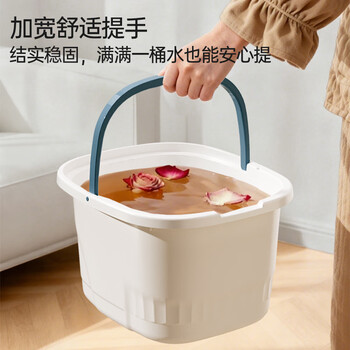 本迪泡脚桶加高23CM带手提足浴桶养生家用洗脚便携按摩盆免安装不漏电