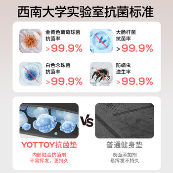 yottoy天然橡胶防滑瑜伽垫183*68cm初学者加厚加宽加长健身垫男女加厚 yottoy天然橡胶防滑瑜伽垫183*68cm初学者加厚加宽加长健身垫男女加厚