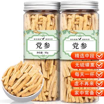 福茗源党参节 甘肃土党参特级品质手工挑选参条完整煲汤材料包养生茶80g