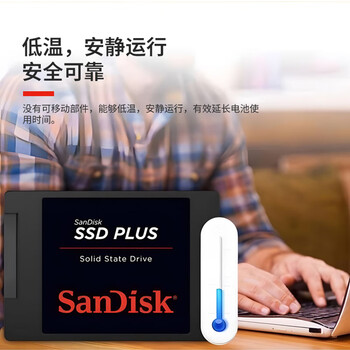 闪迪（SanDisk）1TB SSD固态硬盘535MB/s读速PLUS性能加强版SATA接口2.5英寸TLC颗粒台式机笔记本扩容电脑升级