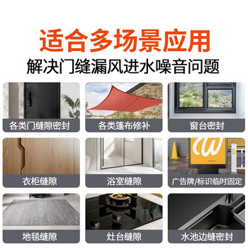 米乐奇窗户防风胶带冬季挡风神器封门窗缝隙漏风保暖密封不留痕胶条 白色-60mm宽*20m长【1卷装】