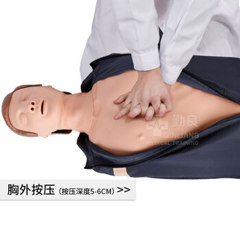 勤良CPR人工呼吸急救培训教学模型 气道开放胸外按压 心肺复苏训练假人QL/CPR130 心肺复苏训练假人