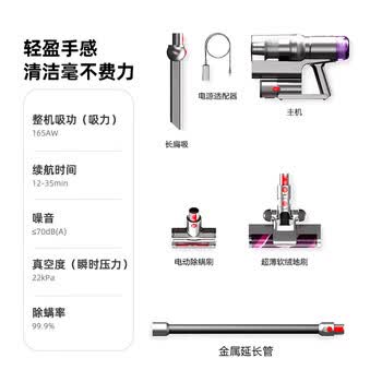 小狗无线吸尘器家用除螨手持大吸力除螨吸尘机宠物家庭适用T21 Pure 